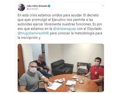 Políticos colorados se reunieron con autoridades de SEN por kits: “No fueron invitados”