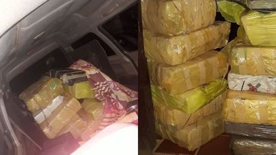 Camioneta fue abandonada en el limite entre San Ramón y Gral. Delgado con casi 400 kilos de marihuana prensada
